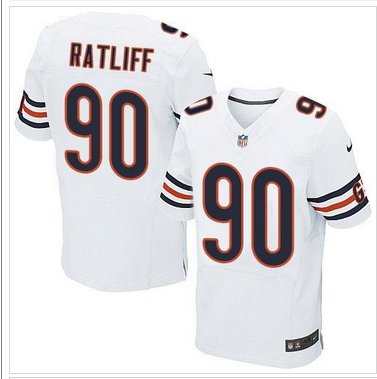 NEW Chicago Bears #90 Jeremiah Ratliff White NFL Elite Jersey