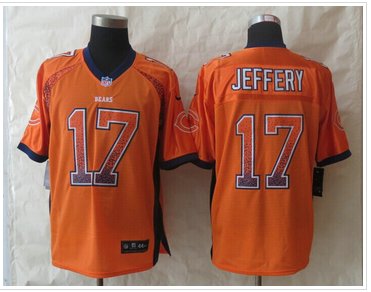 New Chicago Bears #17 Alshon Jeffery Drift Fashion Orange Elite Jerseys New Chicago Bears #17 Alshon Jeffery Drift Fashion Orange Elite Jerseys