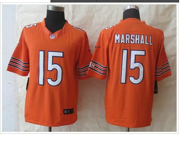 NEW Chicago Bears #15 Brandon Marshall Orange Alternate NFL Limited Jersey NEW Chicago Bears #15 Brandon Marshall Orange Alternate NFL Limited Jersey