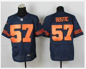Chicago Bears #57 Jon Bostic Navy Blue 1940s Throwback NFL Elite Jersey