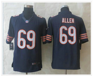 New Chicago Bears #69 Jared Allen Navy Blue Team Color NFL Limited Jersey
