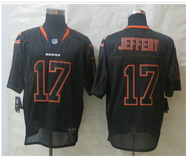 New Chicago Bears #17 Alshon Jeffery Lights Out Black Elite Jerseys