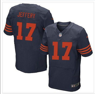 Chicago Bears #17 Alshon Jeffery Navy Blue 1940s Throwback NFL Elite Jersey