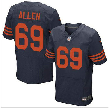 New Chicago Bears #69 Jared Allen Navy Blue 1940s Throwback NFL Elite Jersey
