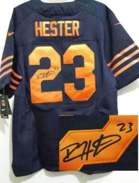 NEW Signed Elite Chicago Bears 23 Devin Hester Blue with Orange Number NEW Signed Elite Chicago Bears 23 Devin Hester Blue with Orange Number