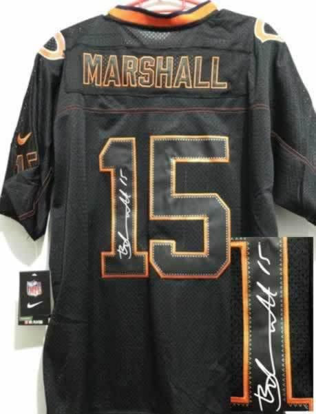 NEW Signed Elite Chicago Bears 15 Brandon Marshall Lights out Black NEW Signed Elite Chicago Bears 15 Brandon Marshall Lights out Black