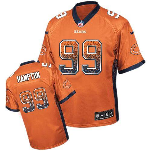 NEW Chicago Bears 99 Dan Hampton Orange Alternate Stitched NFL Elite Drift Fashion Jersey