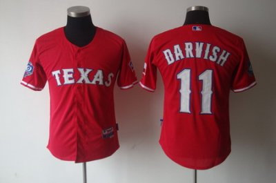 Texas Rangers # 11 Yu Darvish Red MLB Jersey Texas Rangers # 11 Yu Darvish Red MLB Jersey