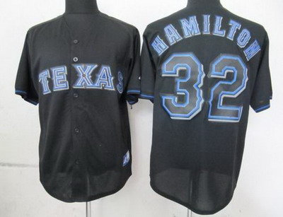 Texas Rangers #32 Josh Hamilton Pitch Black Fashion Jersey Texas Rangers #32 Josh Hamilton Pitch Black Fashion Jersey
