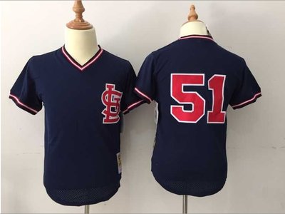 San Francisco Giants #51 blue Throwback Stitched MLB Jersey