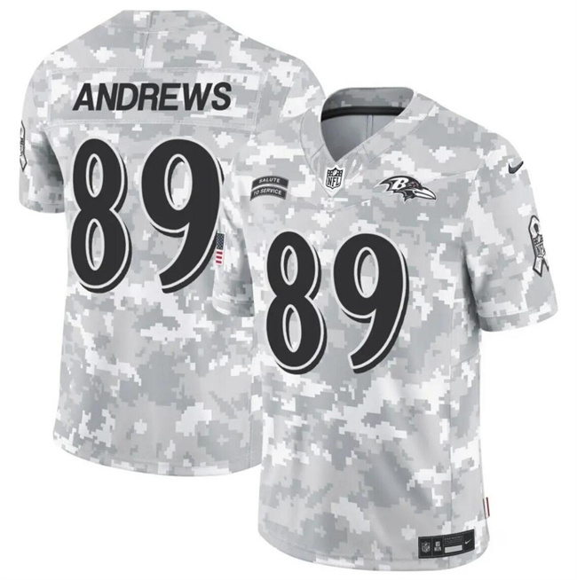 Men's Baltimore Ravens #89 Mark Andrews 2024 F.U.S.E Arctic Camo Salute To Service Limited Stitched Football Jersey Men's Baltimore Ravens #89 Mark Andrews 2024 F.U.S.E Arctic Camo Salute To Service Limited Stitched Football Jersey