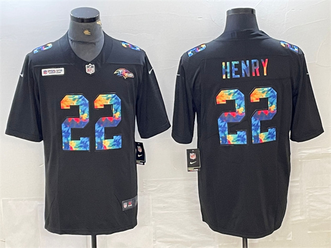 Men's Baltimore Ravens #22 Derrick Henry Black Crucial Catch Limited Football Jersey Men's Baltimore Ravens #22 Derrick Henry Black Crucial Catch Limited Football Jersey