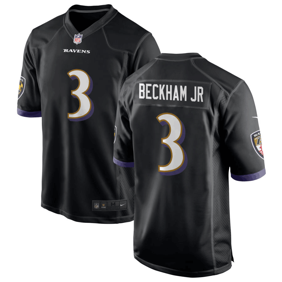 Nike Men's Baltimore Ravens #3 Beckham Jr Black NFL Vapor Limited Jerseys Nike Men's Baltimore Ravens #3 Beckham Jr Black NFL Vapor Limited Jerseys