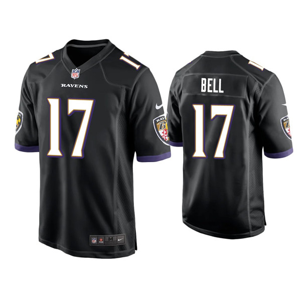 Men's Ravens #17 Le'Veon Bell Vapor Limited Black Jersey Men's Ravens #17 Le'Veon Bell Vapor Limited Black Jersey