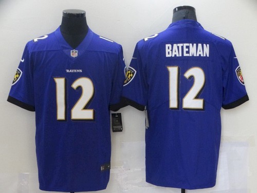Men's Baltimore Ravens #12 Rashod Bateman Purple Leopard Jersey Men's Baltimore Ravens #12 Rashod Bateman Purple Leopard Jersey