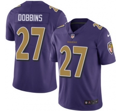 Nike Ravens 27 J K Dobbins Purple Men Stitched NFL Limited Rush Jersey Nike Ravens 27 J K Dobbins Purple Men Stitched NFL Limited Rush Jersey