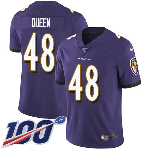 Nike Ravens #48 Patrick Queen Purple Team Color Men's Stitched NFL 100th Season Vapor Untouchable Limited Jersey Nike Ravens #48 Patrick Queen Purple Team Color Men's Stitched NFL 100th Season Vapor Untouchable Limited Jersey