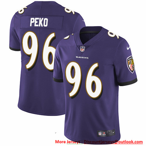 Nike Ravens #96 Domata Peko Sr Purple Team Color Men's Stitched NFL Vapor Untouchable Limited Jersey
