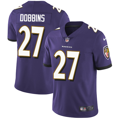Nike Ravens #27 J.K. Dobbins Purple Team Color Men's Stitched NFL Vapor Untouchable Limited Jersey Nike Ravens #27 J.K. Dobbins Purple Team Color Men's Stitched NFL Vapor Untouchable Limited Jersey