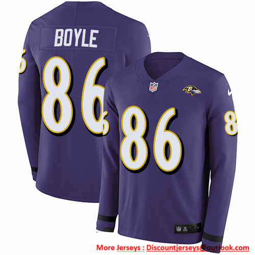 Nike Ravens #86 Nick Boyle Purple Team Color Men's Stitched NFL Limited Therma Long Sleeve Jersey Nike Ravens #86 Nick Boyle Purple Team Color Men's Stitched NFL Limited Therma Long Sleeve Jersey