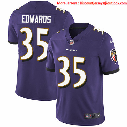 Nike Ravens #35 Gus Edwards Purple Team Color Men's Stitched NFL Vapor Untouchable Limited Jersey