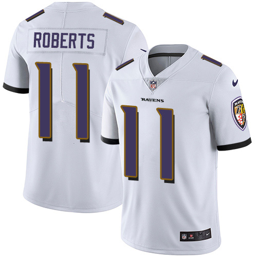 Nike Ravens #11 Seth Roberts White Men's Stitched NFL Vapor Untouchable Limited Jersey
