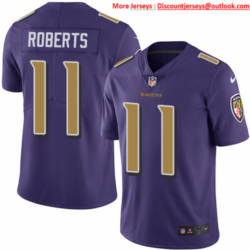 Nike Ravens #11 Seth Roberts Purple Men's Stitched NFL Limited Rush Jersey