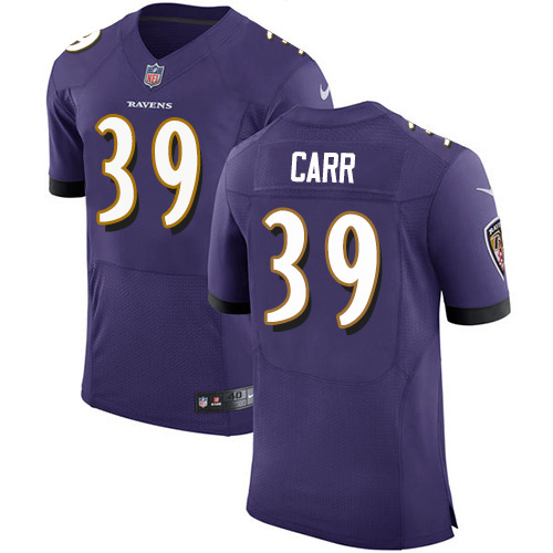 Nike Ravens #39 Brandon Carr Purple Team Color Men's Stitched NFL Vapor Untouchable Elite Jersey Nike Ravens #39 Brandon Carr Purple Team Color Men's Stitched NFL Vapor Untouchable Elite Jersey