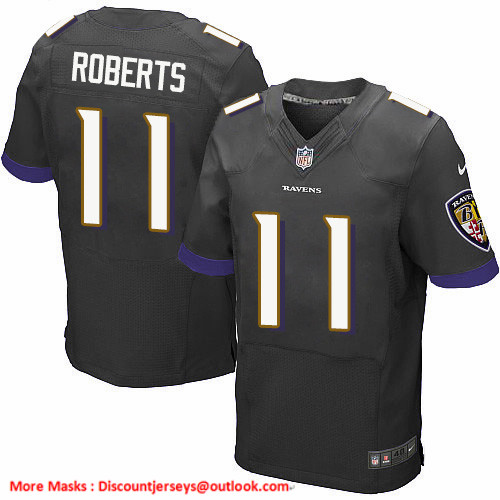 Nike Ravens #11 Seth Roberts Black Alternate Men's Stitched NFL New Elite Jersey Nike Ravens #11 Seth Roberts Black Alternate Men's Stitched NFL New Elite Jersey