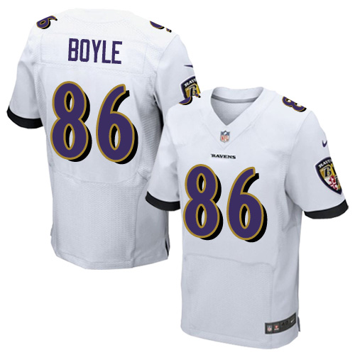 Nike Ravens #86 Nick Boyle White Men's Stitched NFL New Elite Jersey Nike Ravens #86 Nick Boyle White Men's Stitched NFL New Elite Jersey