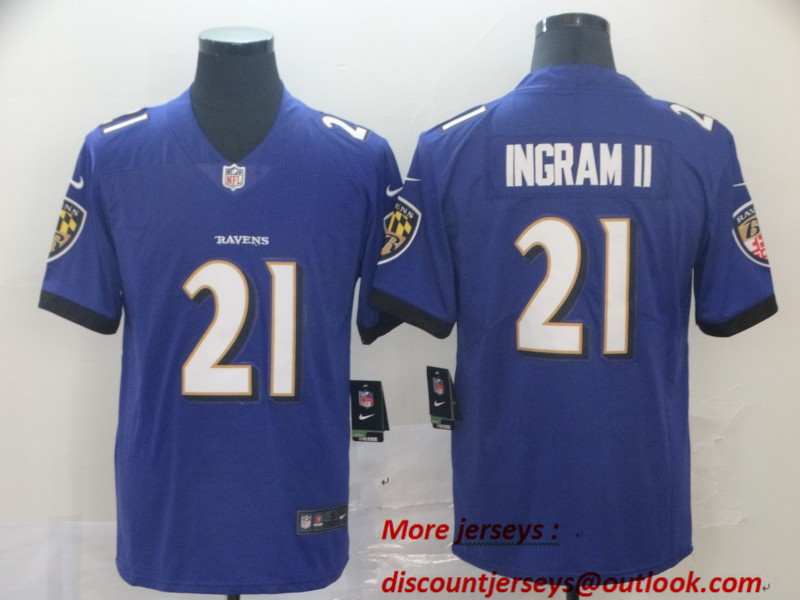 Nike Ravens 21 Mark Ingram II Purple Vapor Untouchable Limited Jersey