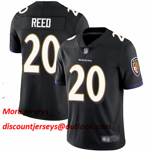 Ravens #20 Ed Reed Black Alternate Men's Stitched Football Vapor Untouchable Limited Jersey