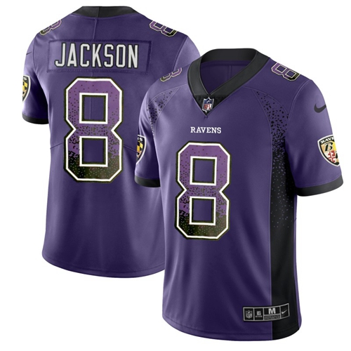 Nike Ravens #8 Lamar Jackson Purple Team Color Men's Stitched NFL Limited Rush Drift Fashion Jersey Nike Ravens #8 Lamar Jackson Purple Team Color Men's Stitched NFL Limited Rush Drift Fashion Jersey