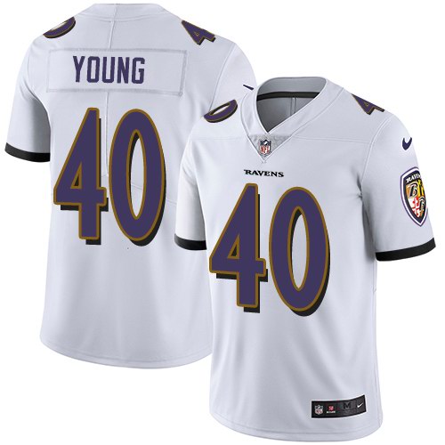 Nike Ravens 40 Kenny Young White Vapor Untouchable Limited Jersey Nike Ravens 40 Kenny Young White Vapor Untouchable Limited Jersey
