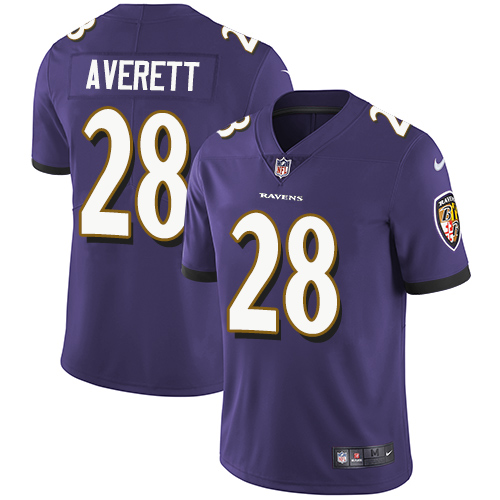 Nike Ravens #28 Anthony Averett Purple Team Color Men's Stitched NFL Vapor Untouchable Limited Jersey Nike Ravens #28 Anthony Averett Purple Team Color Men's Stitched NFL Vapor Untouchable Limited Jersey