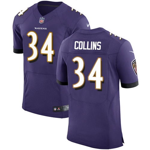 Nike Ravens #34 Alex Collins Purple Team Color Men's Stitched NFL Vapor Untouchable Elite Jersey Nike Ravens #34 Alex Collins Purple Team Color Men's Stitched NFL Vapor Untouchable Elite Jersey