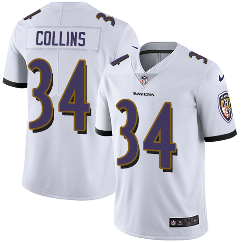 Nike Ravens #34 Alex Collins White Men's Stitched NFL Vapor Untouchable Limited Jersey Nike Ravens #34 Alex Collins White Men's Stitched NFL Vapor Untouchable Limited Jersey