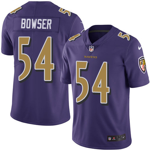 Nike Ravens #54 Tyus Bowser Purple Men's Stitched NFL Limited Rush Jersey Nike Ravens #54 Tyus Bowser Purple Men's Stitched NFL Limited Rush Jersey