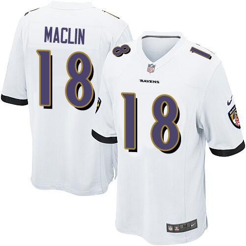 Nike Ravens #18 Jeremy Maclin White Men's Stitched NFL Limited Jersey Nike Ravens #18 Jeremy Maclin White Men's Stitched NFL Limited Jersey