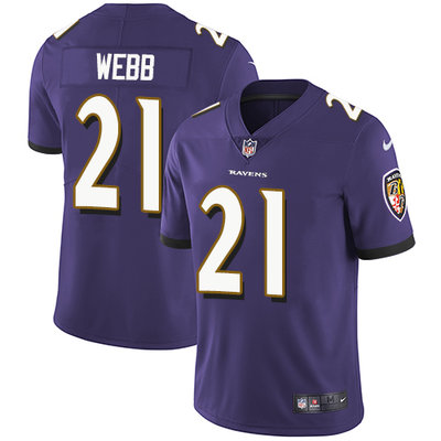 Nike Ravens #21 Lardarius Webb Purple Team Color Men's Stitched NFL Vapor Untouchable Limited Jersey Nike Ravens #21 Lardarius Webb Purple Team Color Men's Stitched NFL Vapor Untouchable Limited Jersey