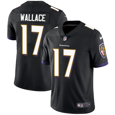 Nike Ravens #17 Mike Wallace Black Alternate Men's Stitched NFL Vapor Untouchable Limited Jersey