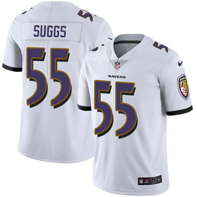 Nike Ravens #55 Terrell Suggs White Men's Stitched NFL Vapor Untouchable Limited Jersey Nike Ravens #55 Terrell Suggs White Men's Stitched NFL Vapor Untouchable Limited Jersey