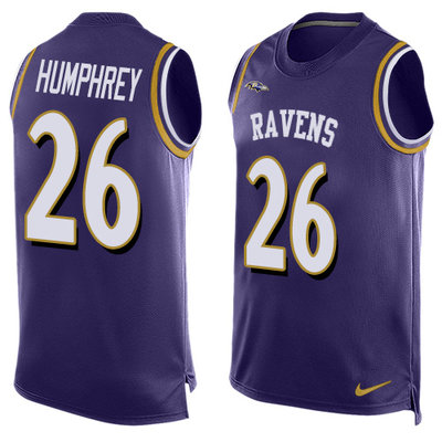 Nike Ravens #26 Marlon Humphrey Purple Team Color Men's Stitched NFL Limited Tank Top Jersey
