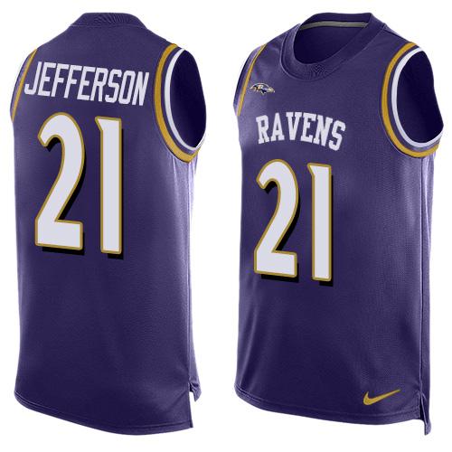 Nike Ravens #21 Tony Jefferson Purple Team Color Men's Stitched NFL Limited Tank Top Jersey Nike Ravens #21 Tony Jefferson Purple Team Color Men's Stitched NFL Limited Tank Top Jersey