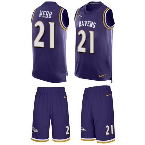 Nike Ravens #21 Lardarius Webb Purple Team Color Men's Stitched NFL Limited Tank Top Suit Jersey Nike Ravens #21 Lardarius Webb Purple Team Color Men's Stitched NFL Limited Tank Top Suit Jersey
