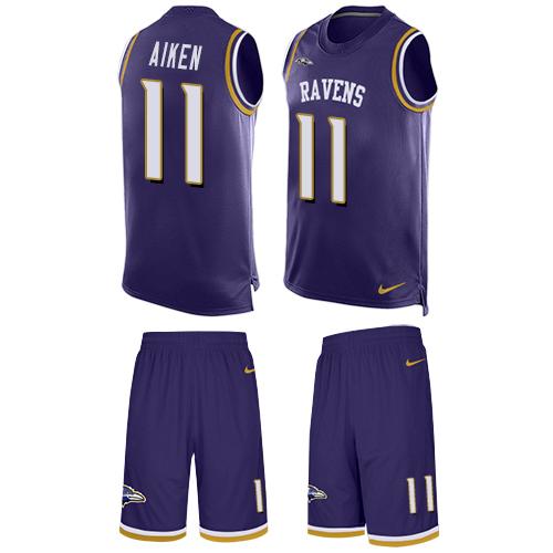 Nike Ravens #11 Kamar Aiken Purple Team Color Men's Stitched NFL Limited Tank Top Suit Jersey Nike Ravens #11 Kamar Aiken Purple Team Color Men's Stitched NFL Limited Tank Top Suit Jersey