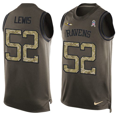 Nike Ravens #52 Ray Lewis Green Men's Stitched NFL Limited Salute To Service Tank Top Jersey Nike Ravens #52 Ray Lewis Green Men's Stitched NFL Limited Salute To Service Tank Top Jersey