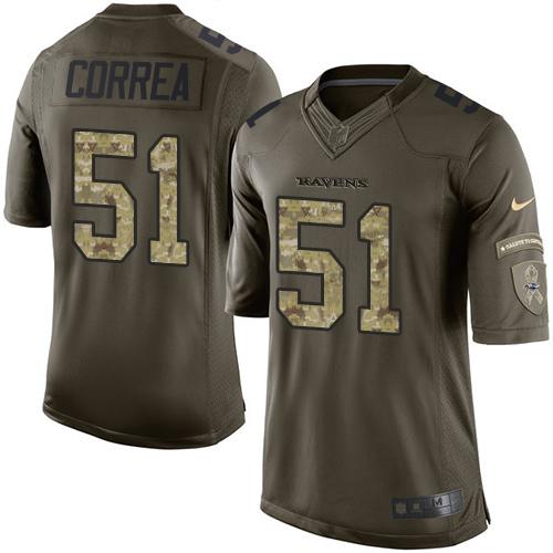 Nike Ravens #51 Kamalei Correa Green Men's Stitched NFL Limited Salute to Service Jersey Nike Ravens #51 Kamalei Correa Green Men's Stitched NFL Limited Salute to Service Jersey