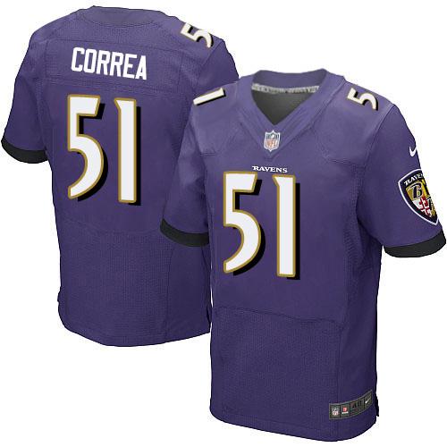Nike Ravens #51 Kamalei Correa Purple Team Color Men's Stitched NFL New Elite Jersey Nike Ravens #51 Kamalei Correa Purple Team Color Men's Stitched NFL New Elite Jersey