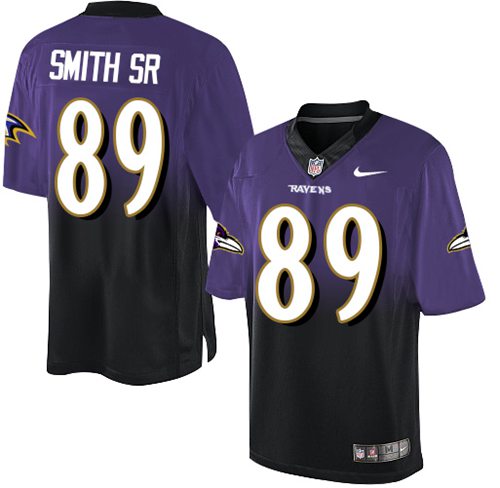 Nike Ravens #89 Steve Smith Sr Purple Black Men's Stitched NFL Elite Fadeaway Fashion Jersey Nike Ravens #89 Steve Smith Sr Purple Black Men's Stitched NFL Elite Fadeaway Fashion Jersey